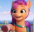 Size: 1089x1054 | Tagged: safe, screencap, sunny starscout, earth pony, pony, g5, my little pony: a new generation, bag, blurry background, cute, eyebrows, female, happy, heart, hoof heart, mare, maretime bay, open mouth, open smile, raised hoof, satchel, smiling, solo, sunnybetes, tail, teal eyes, underhoof, unshorn fetlocks, upside-down hoof heart