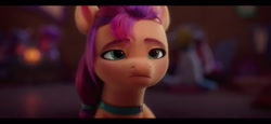 Size: 2340x1080 | Tagged: safe, screencap, sunny starscout, earth pony, pony, g5, my little pony: a new generation, spoiler:my little pony: a new generation, female, sunny starscout is not amused, unamused
