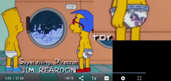Size: 1520x720 | Tagged: safe, screencap, pony, g4, bart simpson, brony, clothes, male, milhouse van houten, the simpsons, underwear