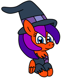 Size: 840x1070 | Tagged: safe, artist:jadeharmony, oc, oc only, oc:jade harmony, pegasus, pony, clothes, costume, female, halloween, halloween costume, hat, holiday, mare, nightmare night, nightmare night costume, simple background, solo, transparent background, witch, witch costume, witch hat