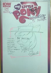 Size: 1422x2048 | Tagged: safe, artist:andy price, idw, apple bloom, earth pony, pony, g4, comic, cover, female, filly, hat, solo, tobacco