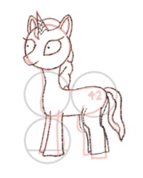 Size: 799x996 | Tagged: safe, oc, oc only, pony, unicorn, 1000 hours in ms paint, 42, braid, dot eyes, female, mare, simple background, solo