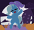 Size: 3336x2990 | Tagged: safe, artist:llametsul, trixie, pony, unicorn, g4, bipedal, clothes, cloud, cute, diatrixes, eyelashes, eyes closed, female, halloween, happy, hat, high res, holiday, horn, mare, minimalist, moon, night, nightmare night, open mouth, open smile, pumpkin, smiling, solo, trixie's hat
