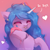 Size: 2000x2000 | Tagged: safe, artist:anku, izzy moonbow, pony, unicorn, worm, g5, my little pony: a new generation, cheek fluff, chest fluff, cute, eyebrows, eyebrows visible through hair, eyes closed, female, gradient background, high res, mare, open mouth, open smile, simple background, slender, smiling, solo, thin, toy, worm on a string