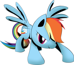 Size: 1280x1124 | Tagged: safe, artist:idolnya, rainbow dash, pegasus, pony, g4, cocky, female, free to use, png, reference, simple background, solo, spread wings, transparent background