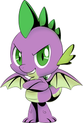 Size: 868x1283 | Tagged: safe, artist:idolnya, spike, dragon, g4, cocky, free to use, png, reference, simple background, solo, spread wings, transparent background, wings
