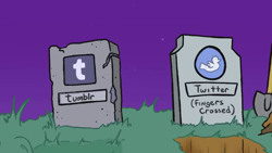 Size: 1280x720 | Tagged: safe, artist:tjpones, part of a set, barely pony related, grave, gravestone, halloween, holiday, meta, no pony, outdoors, shovel, still life, tumblr, twitter