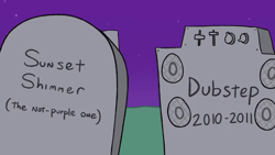 Size: 1280x720 | Tagged: safe, artist:tjpones, part of a set, dubstep, gravestone, halloween, holiday, implied sunset shimmer, no pony