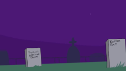 Size: 1280x720 | Tagged: safe, artist:tjpones, part of a set, barely pony related, bottom text, gravestone, halloween, here lies squidward's hopes and dreams, holiday, no pony, reference, spongebob reference, spongebob squarepants, what a baby