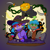 Size: 3000x3000 | Tagged: safe, artist:ninebuttom, oc, oc:centeadow, oc:frozen light, pony, undead, zombie, halloween, high res, holiday, magician, minecraft, peashooter, plants vs zombies, pumpkin, terraria