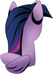 Size: 687x967 | Tagged: safe, artist:idolnya, twilight sparkle, alicorn, pony, g4, female, free to use, png, rear view, reference, shadows, simple background, solo, transparent background, twilight sparkle (alicorn)