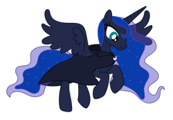 Size: 3000x2074 | Tagged: safe, artist:kaitykat117, princess luna, pony, g4, base used, cloak, clothes, female, high res, princess without regalia, simple background, solo, transparent background, vector