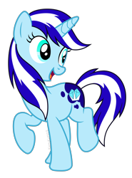 Size: 2000x2705 | Tagged: safe, artist:kaitykat117, oc, oc only, oc:ice storm, pony, unicorn, g4, base used, cyan eyes, female, full body, high res, horn, mare, open mouth, open smile, show accurate, simple background, smiling, solo, standing, standing on two hooves, tail, transparent background, two toned mane, two toned tail, unicorn oc, vector