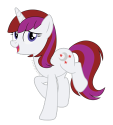 Size: 2000x2214 | Tagged: safe, artist:kaitykat117, moondancer (g1), pony, unicorn, g1, g4, base used, cute, female, full body, g1 dancerbetes, g1 to g4, g1betes, generation leap, high res, horn, mare, multicolored hair, multicolored mane, multicolored tail, open mouth, open smile, purple eyes, show accurate, simple background, smiling, solo, tail, transparent background, two toned mane, two toned tail, vector