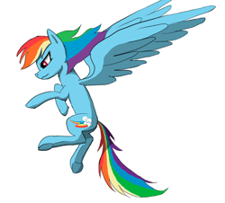 Size: 1088x983 | Tagged: safe, artist:enteryourponyname, rainbow dash, pegasus, pony, g4, female, simple background, solo, white background