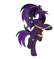 Size: 2000x2166 | Tagged: safe, artist:kaitykat117, oc, oc only, oc:purple haze, pony, unicorn, g4, base used, ear piercing, earring, female, full body, gritted teeth, high res, horn, jewelry, mare, multicolored mane, multicolored tail, piercing, purple eyes, show accurate, simple background, solo, tail, transparent background, unicorn oc, vector