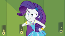 Size: 1920x1078 | Tagged: safe, screencap, rarity, equestria girls, equestria girls specials, g4, my little pony equestria girls: better together, my little pony equestria girls: holidays unwrapped, o come all ye squashful, female, rarity peplum dress, sleeveless, solo