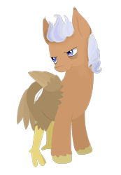 Size: 1046x1514 | Tagged: safe, artist:lucky-jacky, oc, oc only, oc:silver quill, hippogriff, reverse hippogriff, simple background, solo, transparent background