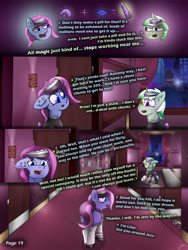 Size: 2600x3463 | Tagged: safe, artist:jesterpi, oc, oc:jester pi, oc:lilac rave, pegasus, pony, comic:a jester's tale, bedroom, blushing, clothes, comic, corridor, disembodied head, female, high res, horn, implied prostitution, lamp, maid, male, manehattan, mare, pegacorn, sitting, slice of life, smiling, stallion, teasing, trotting, viagra, walking away