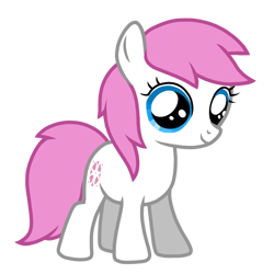 Size: 768x768 | Tagged: safe, artist:elidapony64, baby sundance, earth pony, pony, g1, g4, baby sundawwnce, blue eyes, cute, female, filly, foal, g1 to g4, generation leap, pink mane, pink tail, simple background, smiling, solo, tail, transparent background, vector