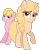 Size: 2167x2767 | Tagged: safe, artist:flizzick, meadow flower, taralicious, earth pony, pony, unicorn, g4, andrea libman, blue eyes, brown eyes, duckface, duo, female, high res, horn, lidded eyes, mare, raised hoof, simple background, standing, tail, tara strong, transparent background, two toned mane, unicorn oc, vector