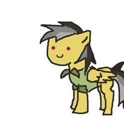 Size: 500x500 | Tagged: safe, artist:askpinkiepieandfriends, daring do, pegasus, pony, g4, female, hatless, mare, missing accessory, simple background, smiling, solo, white background