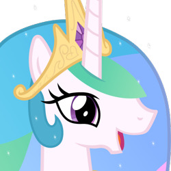 Size: 500x500 | Tagged: safe, artist:the smiling pony, princess celestia, alicorn, pony, g4, .svg available, female, open mouth, simple background, smiling, solo, transparent background, vector