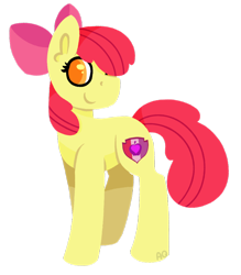 Size: 836x955 | Tagged: safe, artist:azure-quill, apple bloom, earth pony, pony, g4, colored pupils, female, filly, simple background, solo, transparent background