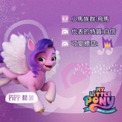 Size: 2048x2048 | Tagged: safe, pipp petals, pony, g5, my little pony: a new generation, official, chinese, high res, name translation, solo