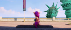 Size: 1920x803 | Tagged: safe, edit, edited screencap, screencap, sunny starscout, earth pony, pony, g5, my little pony: a new generation, spoiler:my little pony: a new generation, female, mare, meme, planet of the apes, solo, statue of friendship, statue of liberty