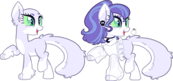 Size: 3244x1537 | Tagged: safe, artist:kurosawakuro, oc, oc only, hybrid, bald, base used, clothes, female, interspecies offspring, offspring, parent:capper dapperpaws, parent:rarity, parents:capperity, simple background, solo, transparent background