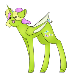 Size: 380x409 | Tagged: safe, artist:yuumirou, oc, oc only, oc:lily sweets, alicorn, pony, female, mare, simple background, solo, tongue out, transparent background