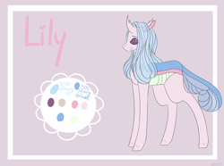 Size: 1184x879 | Tagged: safe, artist:yuumirou, oc, oc only, oc:lily, changedling, changeling, female, reference sheet, solo