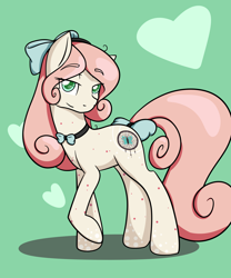 Size: 5000x6000 | Tagged: safe, artist:zombietator, oc, oc only, earth pony, pony, bow, bowtie, earth pony oc, hair bow, raised hoof, solo, tail, tail bow