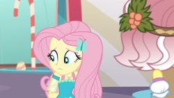 Size: 3410x1920 | Tagged: safe, screencap, fluttershy, vignette valencia, equestria girls, equestria girls specials, g4, my little pony equestria girls: better together, my little pony equestria girls: rollercoaster of friendship, female, geode of fauna, hairpin, high res, jewelry, magical geodes, necklace