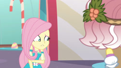 Size: 3410x1920 | Tagged: safe, screencap, fluttershy, vignette valencia, equestria girls, equestria girls specials, g4, my little pony equestria girls: better together, my little pony equestria girls: rollercoaster of friendship, female, geode of fauna, high res, jewelry, magical geodes, necklace