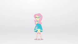 Size: 3410x1920 | Tagged: safe, screencap, fluttershy, equestria girls, equestria girls specials, g4, my little pony equestria girls: better together, my little pony equestria girls: rollercoaster of friendship, clothes, cutie mark, cutie mark on clothes, female, geode of fauna, hairpin, high res, jewelry, magical geodes, necklace, sandals, solo