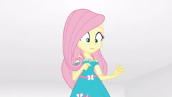 Size: 3410x1920 | Tagged: safe, screencap, fluttershy, equestria girls, equestria girls specials, g4, my little pony equestria girls: better together, my little pony equestria girls: rollercoaster of friendship, clothes, cutie mark, cutie mark on clothes, female, fluttershy boho dress, geode of fauna, high res, jewelry, magical geodes, necklace, solo