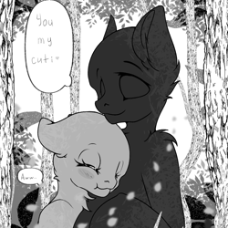 Size: 1200x1200 | Tagged: safe, artist:chura chu, oc, pony, auction, auction open, blushing, commission, couple, cute, forest, hug, love, manga, smiling, your character here