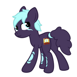 Size: 894x894 | Tagged: safe, artist:tuft~, oc, oc only, oc:tuft, earth pony, pony, base used, bouncy castle, butt, cutie mark, looking back, male, plot, simple background, smiling, solo, stallion, transparent background