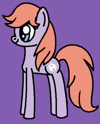 Size: 369x456 | Tagged: safe, artist:rainbowbro58, baby tiddley-winks, earth pony, pony, g1, g4, baby, baby pony, baby tiddlybetes, cute, female, filly, g1 to g4, generation leap, ms paint, purple background, simple background, smiling, solo