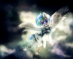 Size: 2500x2000 | Tagged: safe, artist:lenapetrushka, oc, oc only, pegasus, semi-anthro, arm hooves, clothes, high res, pegasus oc, smiling, solo, wings