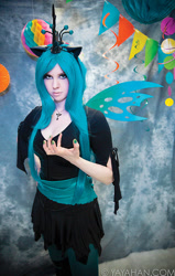Size: 572x900 | Tagged: safe, artist:jessie lykens, queen chrysalis, human, g4, 2015, clothes, cosplay, costume, irl, irl human, photo