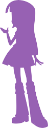 Size: 4987x13200 | Tagged: safe, artist:wissle, twilight sparkle, equestria girls, g4, absurd resolution, boots, clothes, eqg promo pose set, female, monochrome, pokémon, shoes, silhouette, simple background, skirt, solo, standing, transparent background, vector