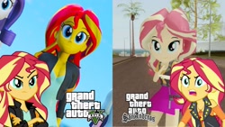 Size: 2289x1288 | Tagged: safe, sunset shimmer, equestria girls, equestria girls specials, g4, my little pony equestria girls: better together, my little pony equestria girls: forgotten friendship, my little pony equestria girls: friendship games, angry, argument, grand theft auto, gta san andreas, gta v, mod