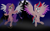 Size: 2629x1626 | Tagged: safe, artist:isaac_pony, pipp petals, zipp storm, oc, oc:aboral death, pegasus, pony, g5, my little pony: a new generation, spoiler:g5, adorapipp, adorazipp, angry, badass, charger, cloud, creature, cute, cutie mark, female, fight, fog, halloween, holiday, horns, loader, moon, night, nightmare, nightmare night, royal sisters (g5), scythe, shadow, show accurate, siblings, sisters, vector, wings