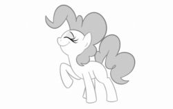 Size: 1360x857 | Tagged: safe, artist:antstafer, oc, oc:alby, ask albino pie, albino, animated, dancing, eyes closed, gif, hair flip, not pinkie pie, smiling