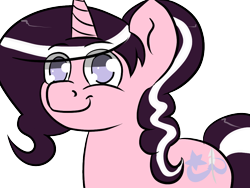 Size: 1024x768 | Tagged: safe, artist:tranzmuteproductions, oc, oc only, oc:magpie, pony, unicorn, female, horn, mare, simple background, smiling, solo, transparent background, unicorn oc