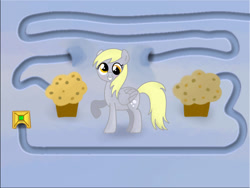 Size: 800x600 | Tagged: safe, artist:thread8, derpy hooves, pegasus, pony, g4, food, luxor, luxor 2, muffin