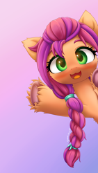 Size: 2700x4800 | Tagged: safe, artist:symbianl, sunny starscout, earth pony, pony, g5, my little pony: a new generation, blushing, cute, female, looking at you, mare, solo, sunnybetes, symbianl is trying to murder us, waving, waving at you, weapons-grade cute